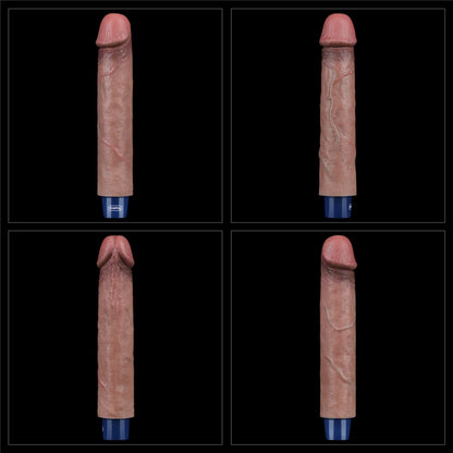 9" REAL SOFTEE Rechargeable Silicone Vibrating Dildo