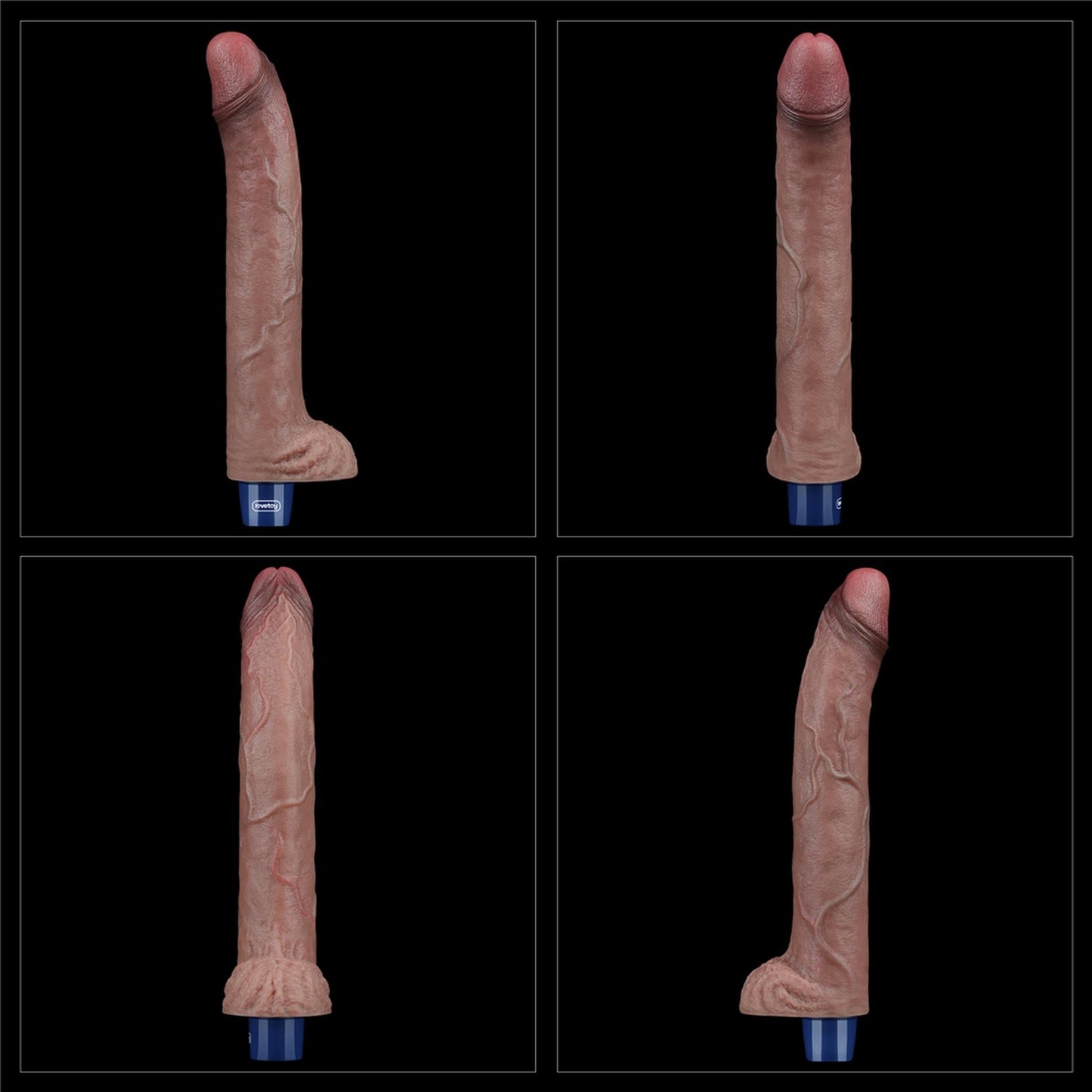 11" REAL SOFTEE Rechargeable Silicone Vibrating Dildo