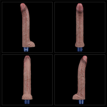 11" REAL SOFTEE Rechargeable Silicone Vibrating Dildo