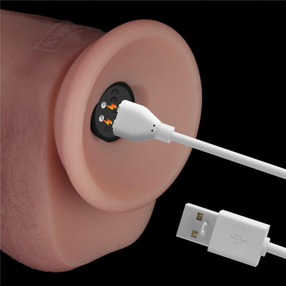 8" Vibrating Sliding Skin Pro II Dual Layer Silicone Dong