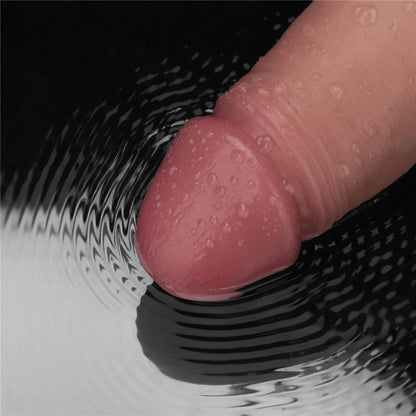8.5" Vibrating Sliding Skin Pro II Dual Layer Silicone Dong
