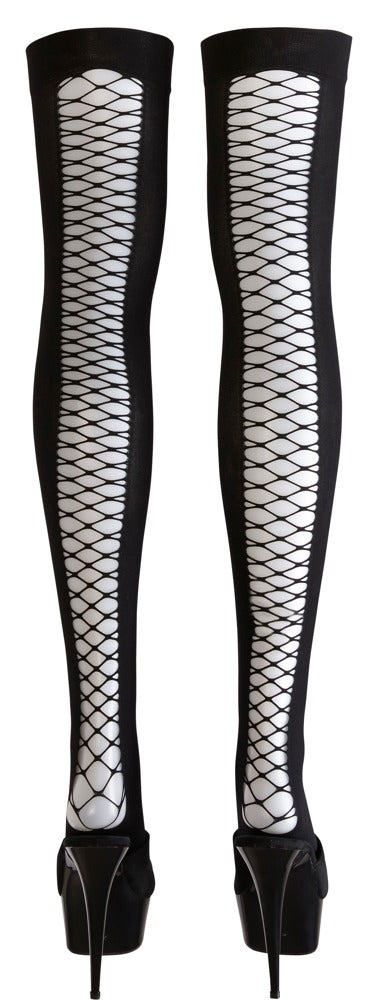 Pończochy siatkowe z szwem Cottelli LEGWEAR M/L