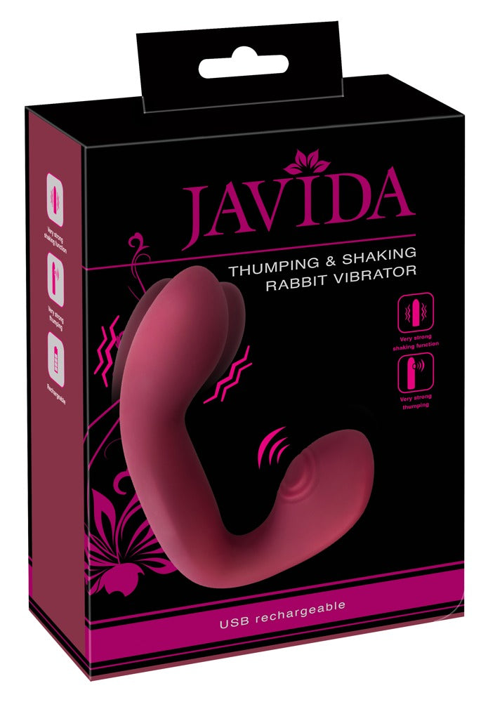 Wibrator króliczek Javida thumping shaking silikonowy 17 cm USB
