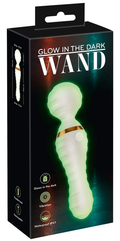 Wibrator wand You2Toys świecący w ciemności USB 19,5 cm