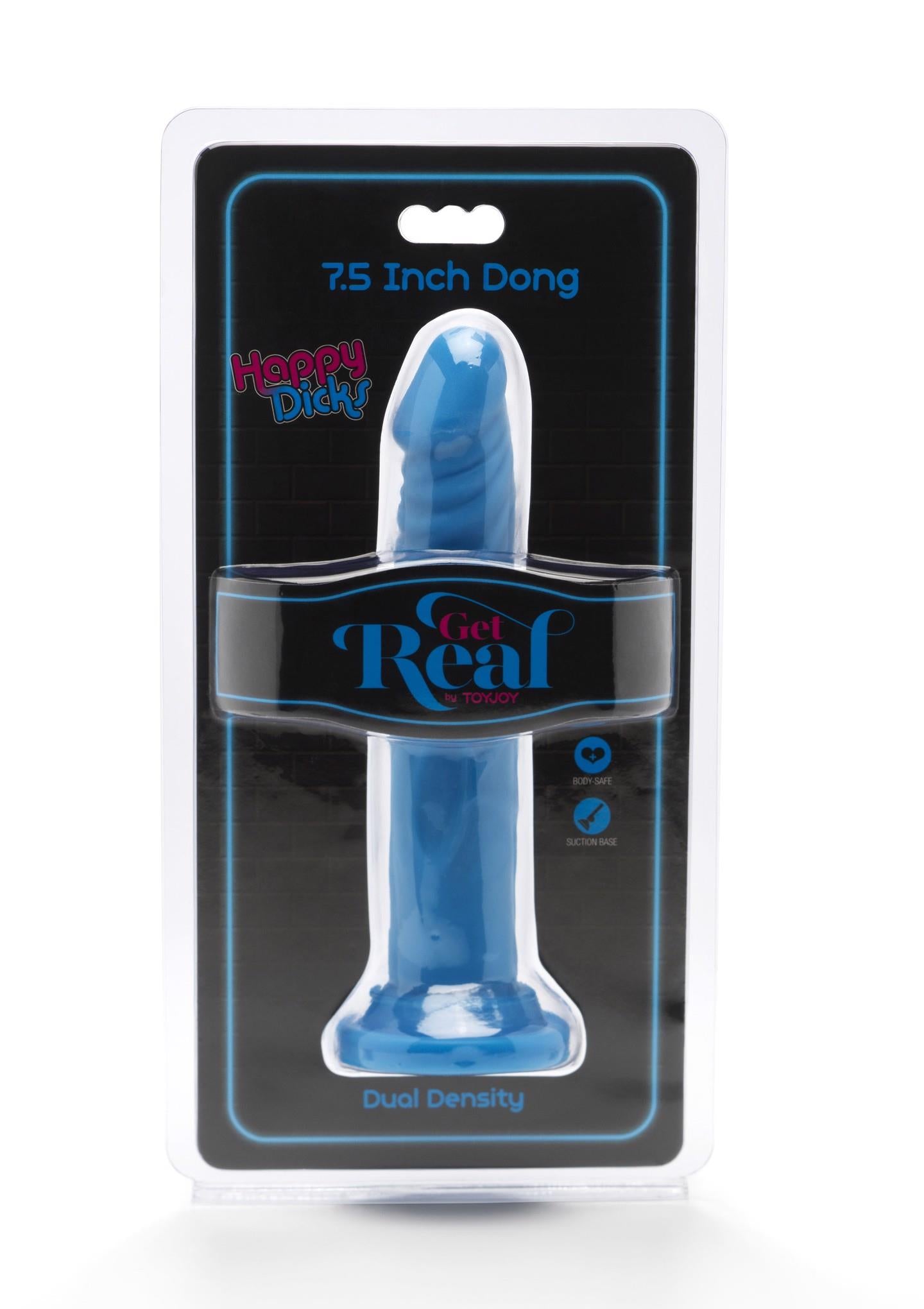 Dildo realistyczne Happy Dicks ToyJoy niebieskie 19 cm