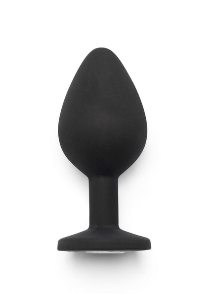 Korek analny Diamond Booty Jewel ToyJoy Medium czarny silikonowy 8 cm