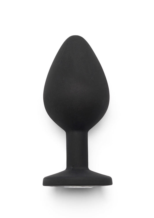 Korek analny Diamond Booty Jewel ToyJoy Medium czarny silikonowy 8 cm