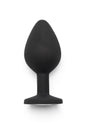 Korek analny Diamond Booty Jewel ToyJoy Medium czarny silikonowy 8 cm