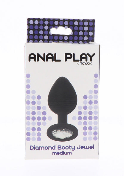Korek analny Diamond Booty Jewel ToyJoy Medium czarny silikonowy 8 cm