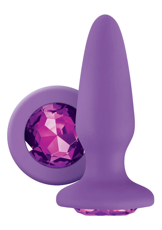 Korek analny Glams Gem Plug fioletowy silikonowy 10.5 cm