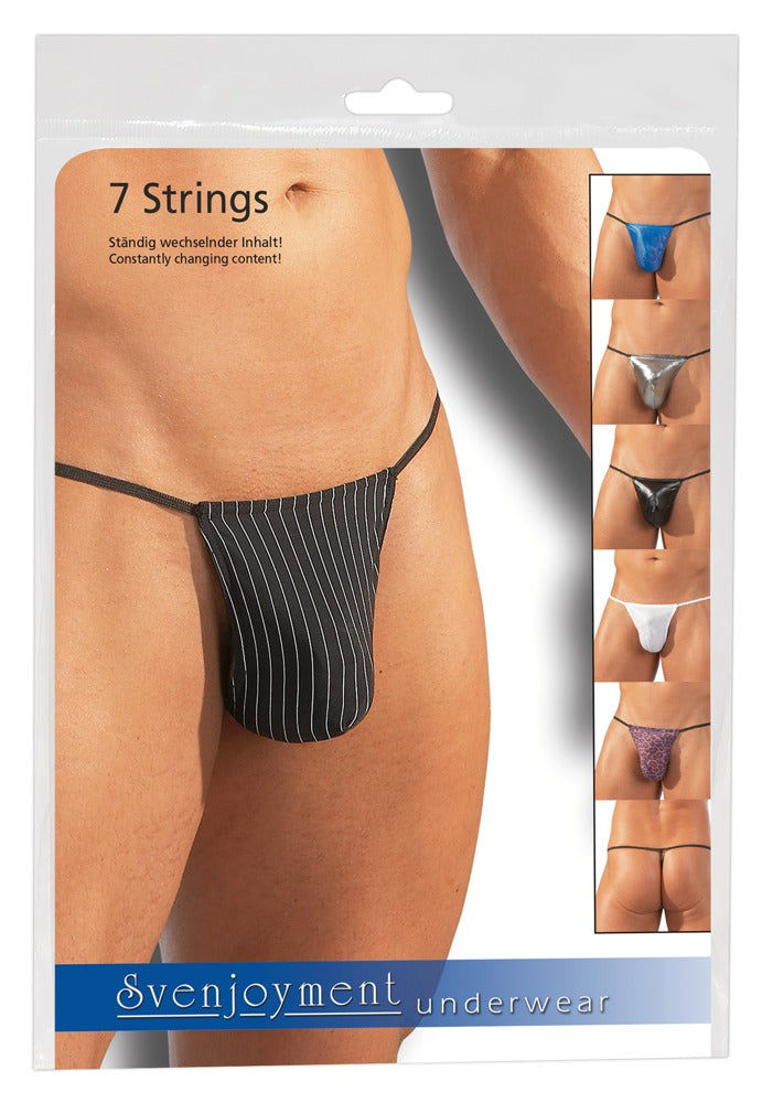 Zestaw 7 stringów męskich Svenjoyment S L