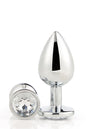 Aluminiowy korek analny Gleaming Love srebrny medium