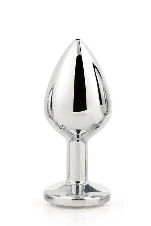 Aluminiowy korek analny Gleaming Love srebrny medium