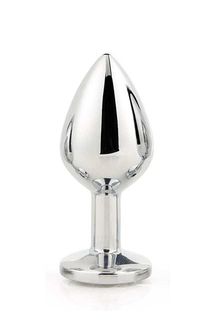 Aluminiowy korek analny Gleaming Love srebrny medium