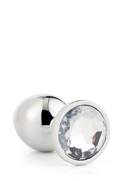 Aluminiowy korek analny Gleaming Love srebrny medium