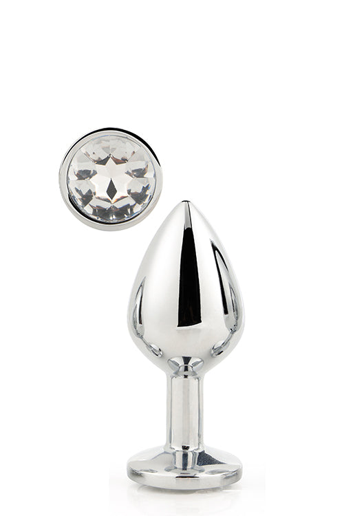 Aluminiowy korek analny Gleaming Love srebrny medium