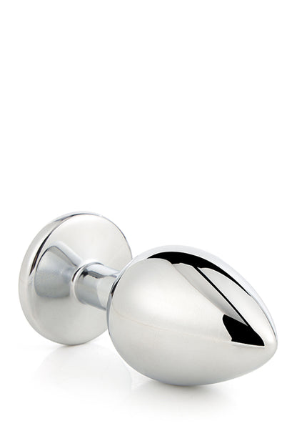 Aluminiowy korek analny Gleaming Love srebrny duży