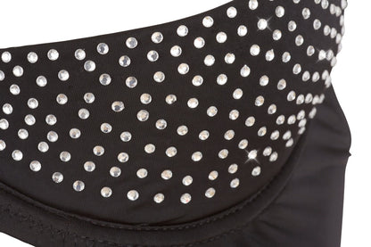 Błyszczący komplet Rhinestone Abierta Fina z dżetami 85C