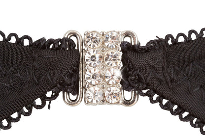 Błyszczący komplet Rhinestone Abierta Fina z dżetami 85C