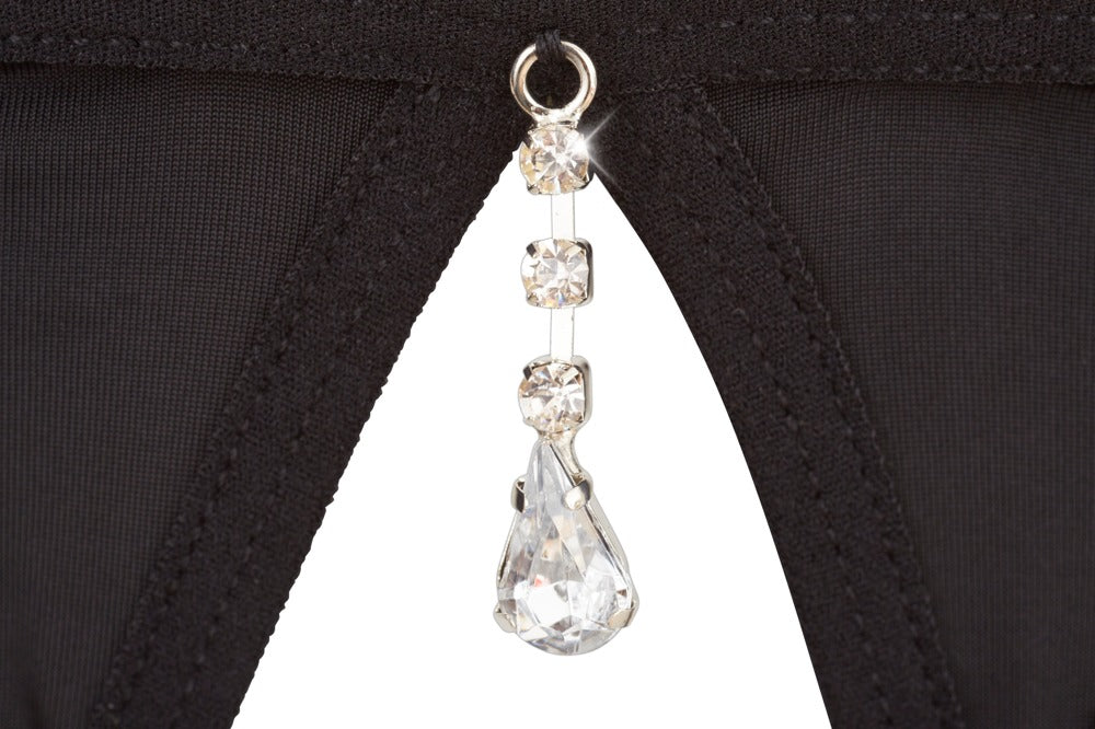 Błyszczący komplet Rhinestone Abierta Fina z dżetami 85C