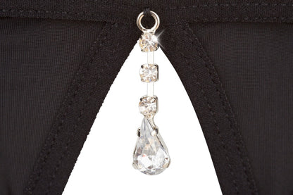 Błyszczący komplet Rhinestone Abierta Fina z dżetami 85C