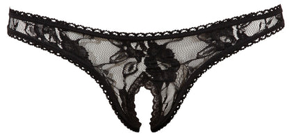 Stringi z otwartym kroczem Cottelli LINGERIE czarny S