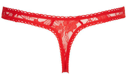 Stringi koronkowe Cottelli LINGERIE czerwone S