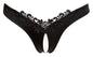 Stringi z perełami Cottelli Lingerie czarny XL