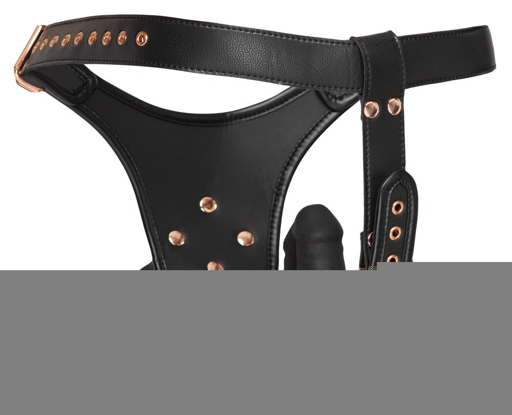 Strap on Bad Kitty z trzema dildami silikonowymi 2XL