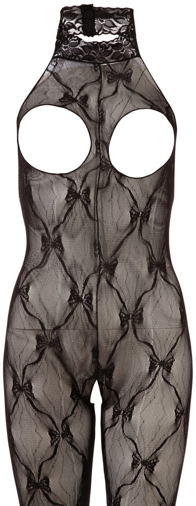 Bodystocking koronkowy bezopiersiowy NO:XQSE czarny S L