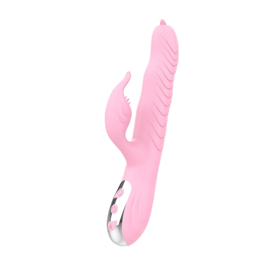 Wibrator Arlene Lyla silikonowy z ruchem USB 23 cm różowy