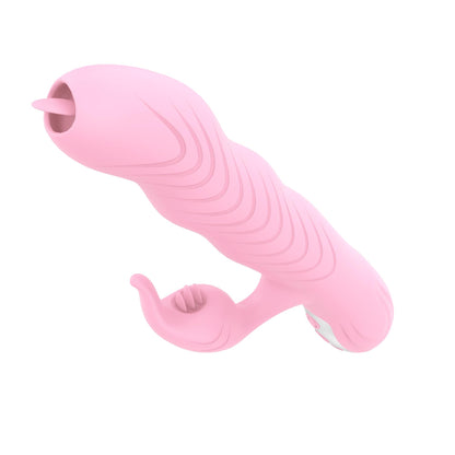 Wibrator Arlene Lyla silikonowy z ruchem USB 23 cm różowy