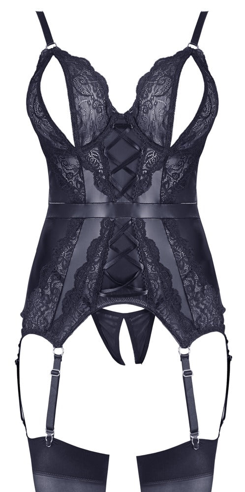 Koszulka do podwieszania Cottelli LINGERIE z otwartym krokiem L