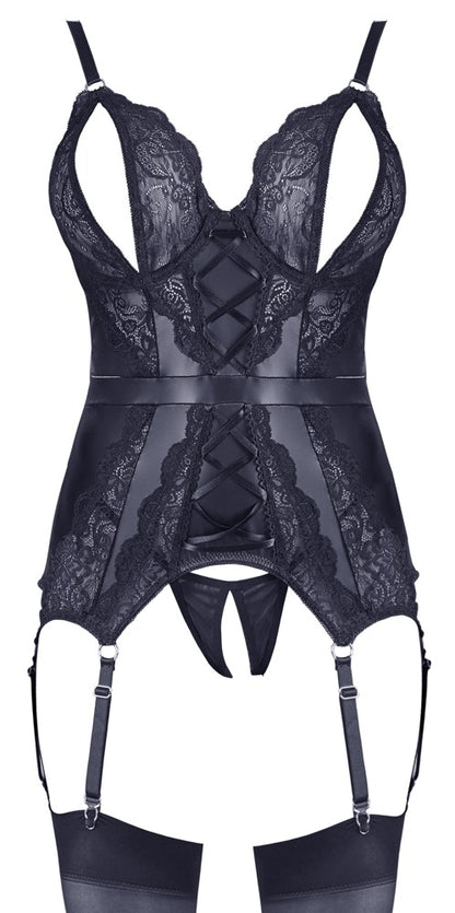 Koszulka do podwieszania Cottelli LINGERIE z otwartym krokiem L