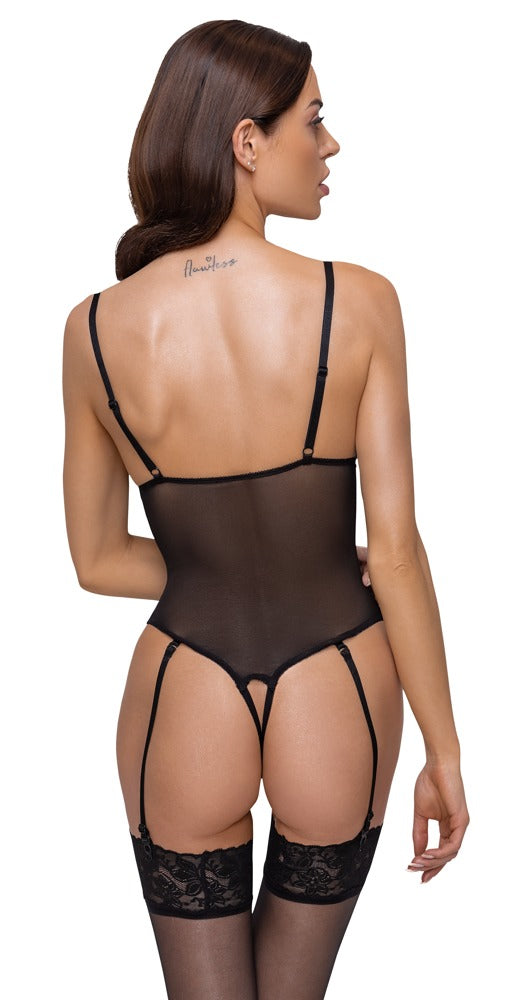 Body erotyczne bez krocza Cottelli LINGERIE czarne S