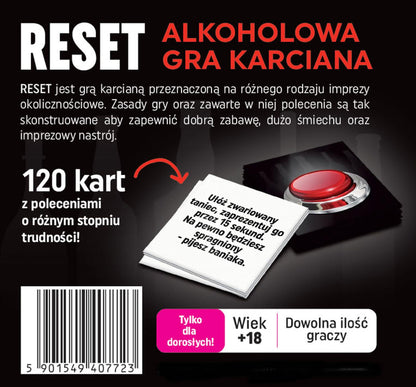 Alkoholowa gra karciana RESET Grammi