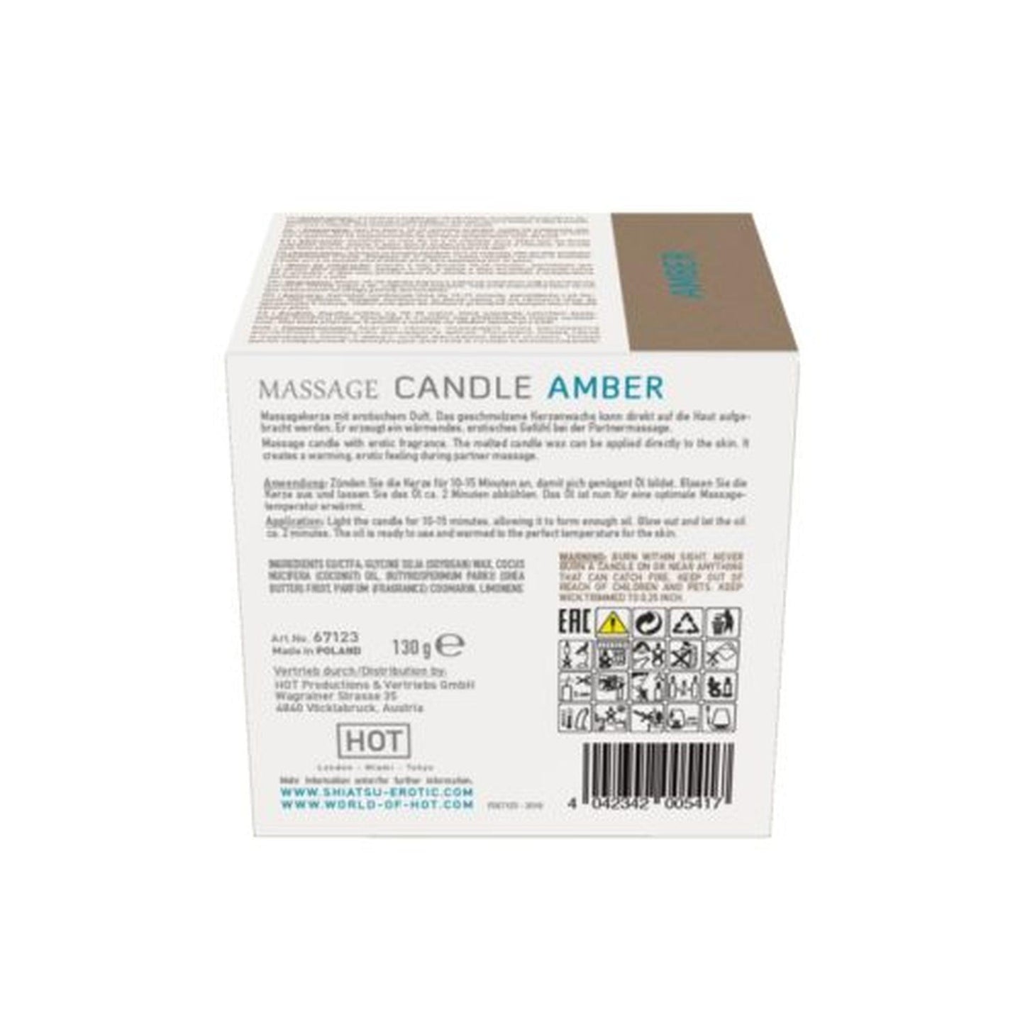 Świeca do masażu Hot Amber 130g