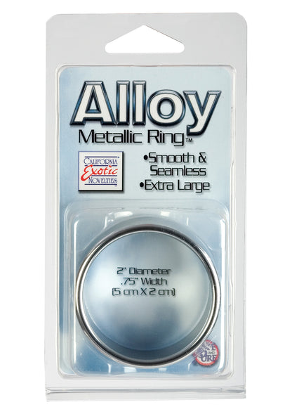 Alloy Metallic Ring - XL Silver