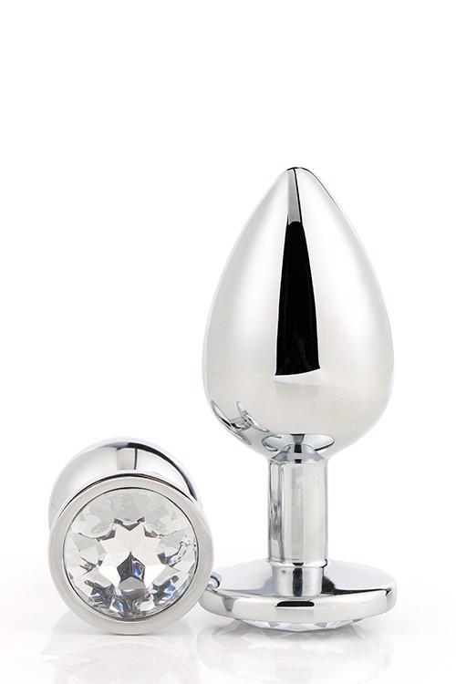 Aluminiowy korek analny Gleaming Love srebrny medium