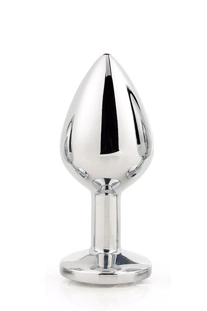 Aluminiowy korek analny Gleaming Love srebrny medium