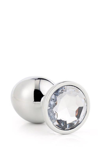 Aluminiowy korek analny Gleaming Love srebrny medium
