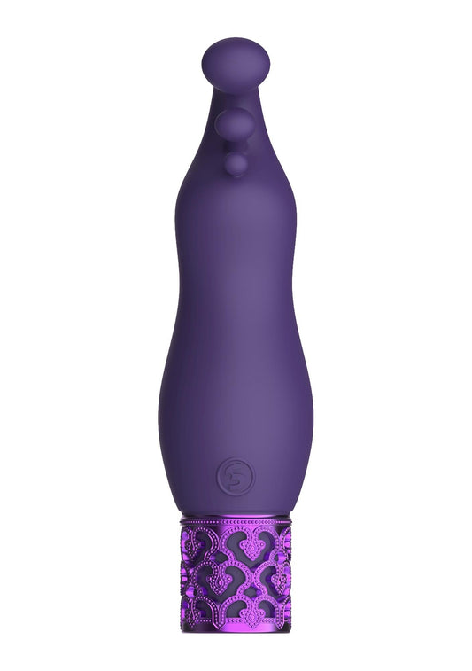 Wibrator bullet Exquisite Royal Gems fioletowy silikonowy USB