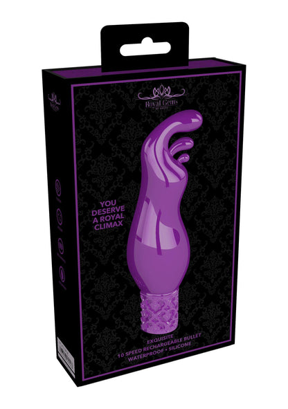 Wibrator bullet Exquisite Royal Gems fioletowy silikonowy USB