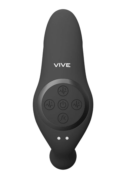 Wibrator analny silikonowy Vive Kata czarny z pilotem USB