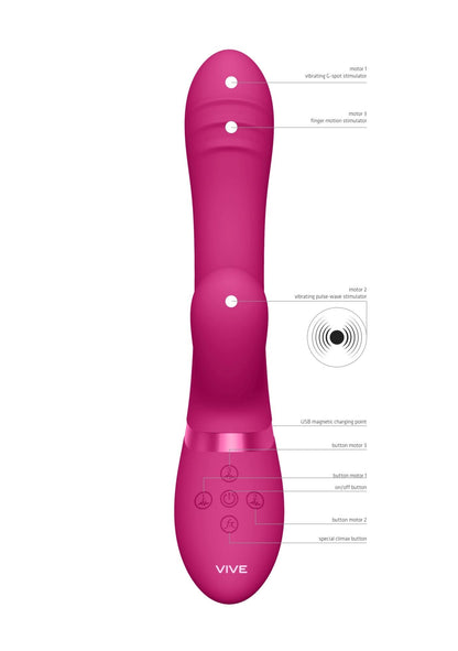 Wibrator króliczek Vive Tani różowy silikonowy USB