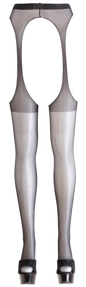 Rajstopy z pasem do pończoch Cottelli LEGWEAR czarne L/XL
