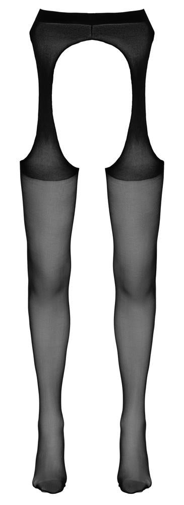 Rajstopy z pasem do pończoch Cottelli LEGWEAR czarne L/XL