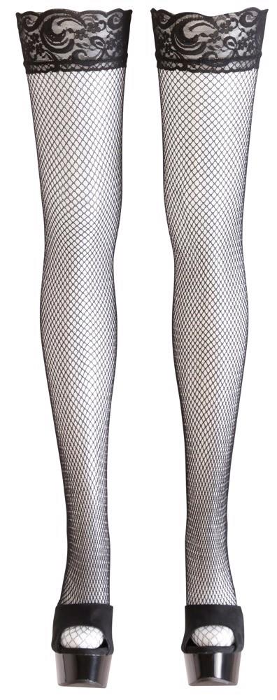 Pończochy samonośne siatkowe Cottelli LEGWEAR czarne S