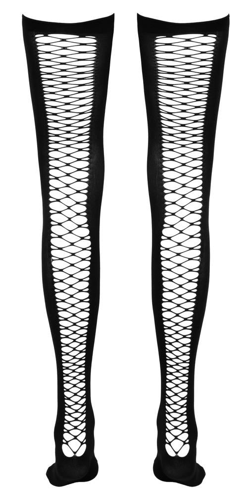 Pończochy siatkowe z szwem Cottelli LEGWEAR M/L