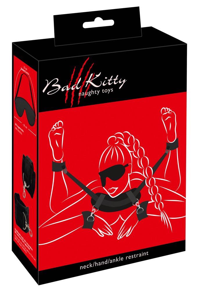 Wiązania Bad Kitty na szyję nadgarstki kostki z opaską regulowane